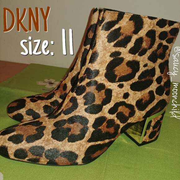 Dkny Shoes 75 New Dkny Cheetah Real Cow Hair Leather Ankle Boot